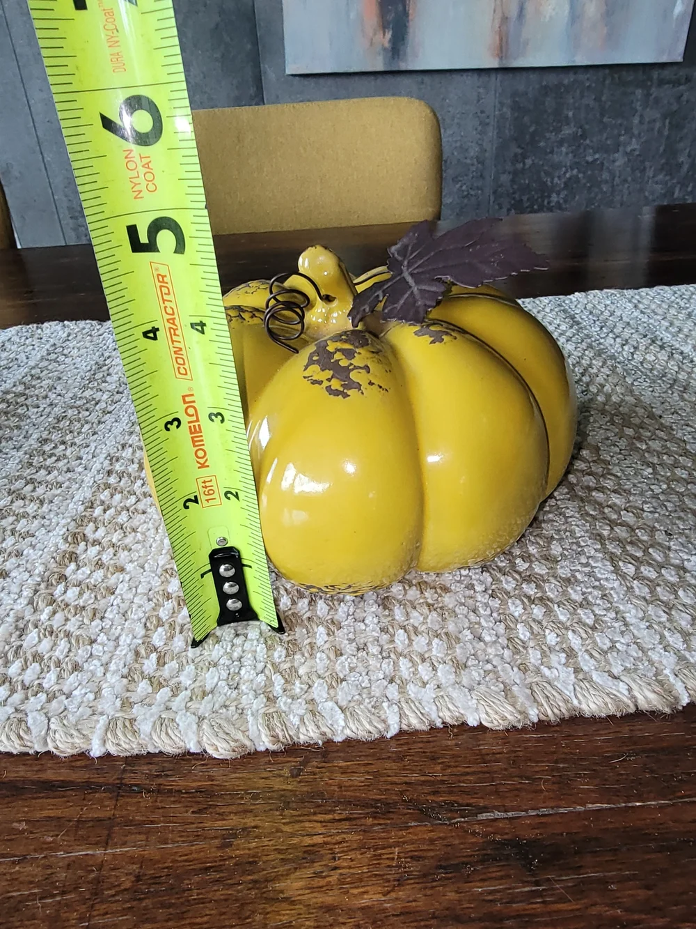 Yellow Decorative Pumpkin Centerpiece
